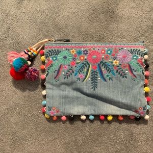 Steve Madden Denim Clutch